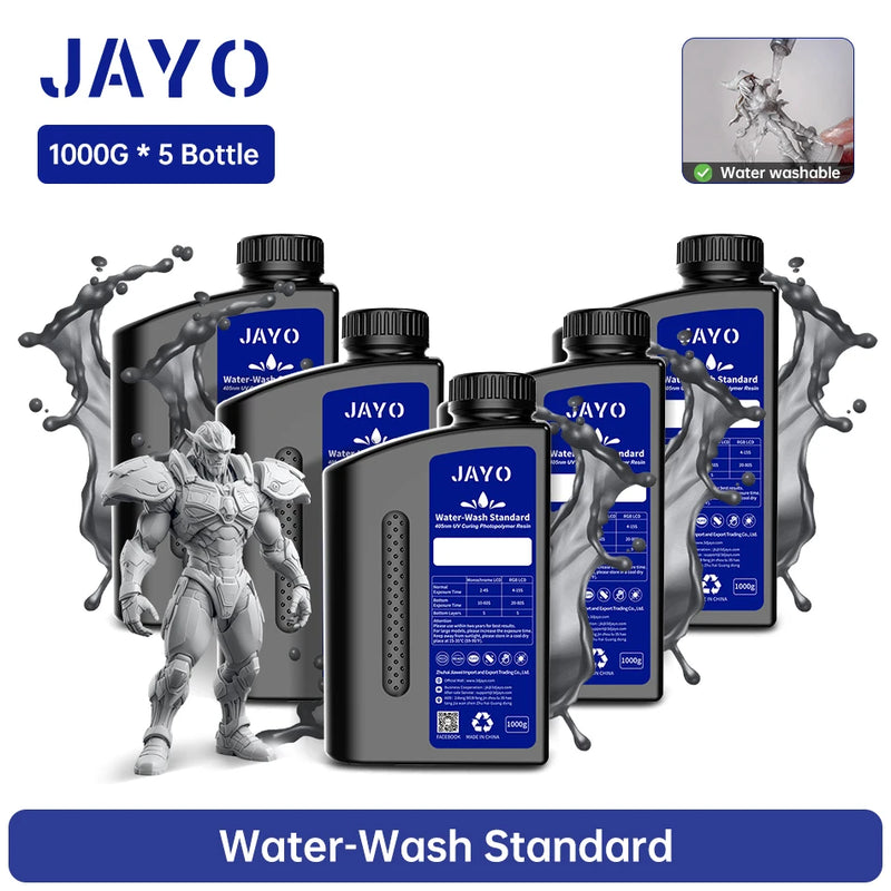 JAYO Water Washable Resin For 3D Printer 405nm UV Resin Water-Wash 3D Printer Resin For DLP LCD Printer 3D Printing Material