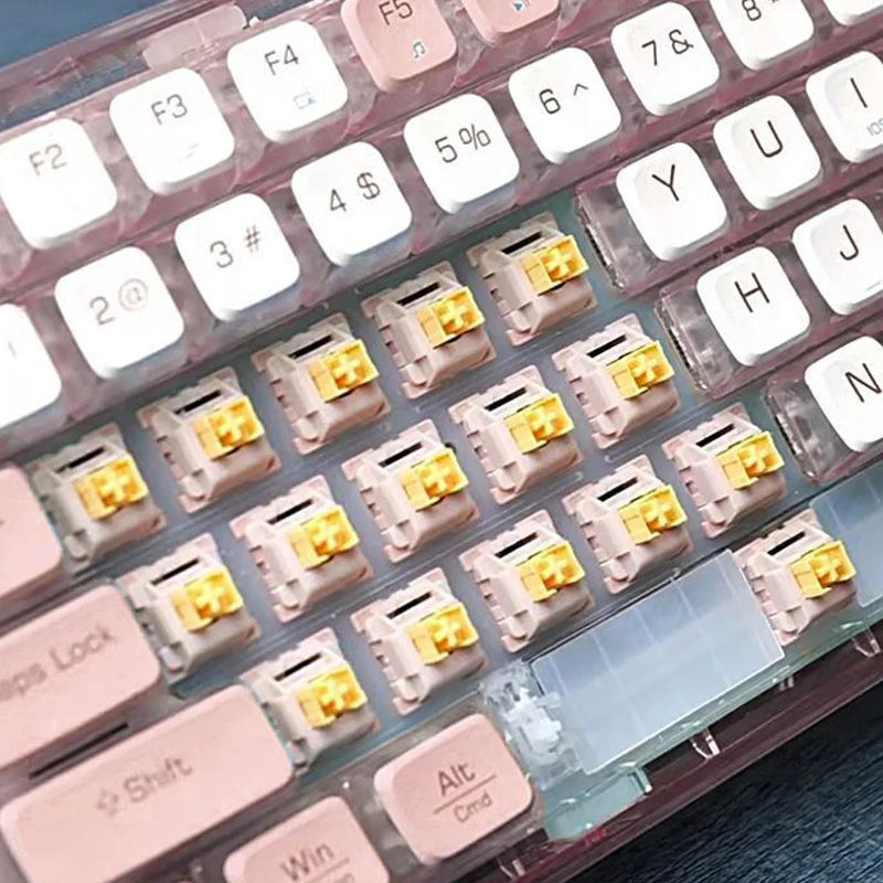 10Pcs Outemu Silent Peach V2 Switch Lubed Update Silent Lemon Switches Mechanical Keyboard Linear Tactile 3Pin Custom Hot-swap