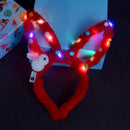 LED 14 Lamp Long Rabbit Ear Headband  Flashing Colorful String Lamp Luminous Hairband Birthday Party Christmas Easter Headband