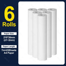 A4 Thermal Paper Thermal Printing Paper 210*30mm for A4 Wireless Bluetooth A40 Portable Printer Paper Rolls