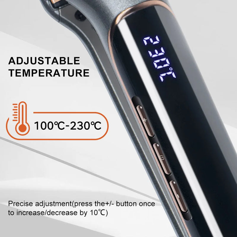 13 Gears Adjustable Temperature 2-in-1 Professional Flat Iron Hair Straightener Fast Warm-up Styling Tool For Wet or Dry Hair