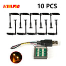 10PCS 0.8mm Pin RGB LED Building Blocks USB Lamp DIY Street Light City Electric Decorate 1X1 Brick Compatible All Brands