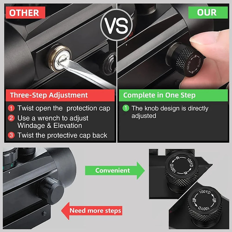 3X44 Green Red Dot Sight Scope 2X40 Red Dot 3X42 Tactical Optics Riflescope Fit 11/20mm Rail 1X40 Rifle Sight for Hunting