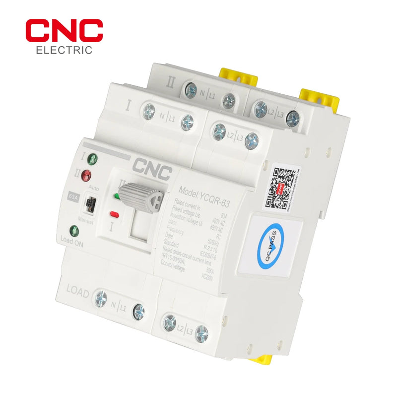 CNC Din Rail 2P 4P ATS Dual Power Automatic Transfer Switch Electrical Selector Switches Uninterrupted Power 25A 40A 63A