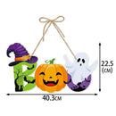 Halloween Ghost Face Pumpkin Door Hanging Bat Witch Hat Door Sign Pendant Ghost Festival Scene Layout Halloween Party Decor