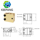 1pcs High Quality Volcano Copper Heater Block Upgrade PT100 Aluminum Heating Block for E3d Volcano Hotend 3D Printer Parts
