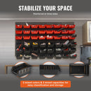 SucceBuy 48pcs Parts Storage Bins Wall Mounted Garage Containers with Wall Panels Tool Organizer for Nuts Bolts Screws Nails