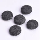 5pcs Natural Volcano Lava Stone Flat Round 20mm 27mm 32mm Loose Crafts Beads lot for Jewelry Making DIY Earring Findings