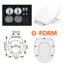 O-Shape Toilet Seat, Soft Close Toilet Seat with Quick Release, Sturdy Duroplastic Anti-Bacterial Toilet Lid W/ Stainless Hinges