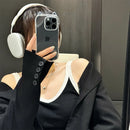 Fashion Clear 3D Cute Cat Ears Phone Case For iPhone 16 15 14 13 12 11 16 Pro Max 7 8 Plus X XR XS MAX Shockproof Soft TPU Cover