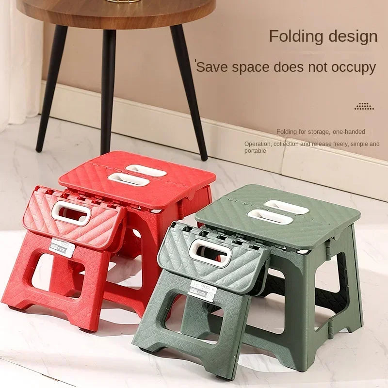 New Adult Children Portable Folding Stool Thickened Plastic Saddle Chair For Outdoor Activities And Fishing Gifts