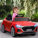 Aiyaplay Electric Car for Children Audi Q8 Etron Sportback with License Remote Control Headlights Horn and Music Gray