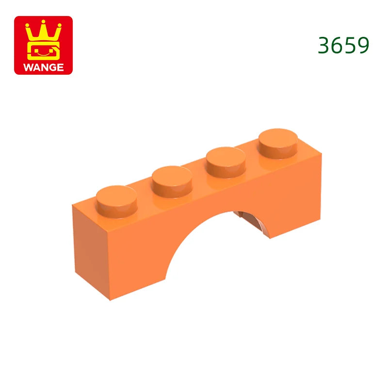 Wange 81Pcs/Lot 3659 1x4x2 Flat Arch Building Blocks MOC Construction Accessories Parts Compatible with Brick Children Toys Gift