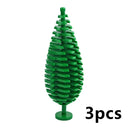 City House Accessories MOC Bricks 3471 2435 6064 Plant Tree Pine Prickly Bush 2x2x4 Green Grass Building Bricks Creative Toys