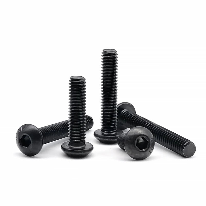 M1.6 M2 M2.5 M3 M4 M5 M6 M8 Black Grade 10.9 Steel Allen Hexagon Hex Socket Button Round Head Screw Bolt Nut Washer Kit Set Box