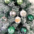 16PCS 6CM Christmas Ball Decoration Christmas Tree Ornaments Electroplated Plastic Painted Xmas Hanging Tree Pendants Xmas Decor