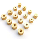 25pcs Brass Copper Cylindrical Adjusting Knurled Thumb Nut Pinapple Pattern Thumbnut for Air Water Cooling Fan PC Case Model DIY