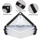 Transparent Waterproof Tarpaulin Garden Rainproof Clear Poly Tarp Plant Cover Insulation Shed Cloth with Grommets