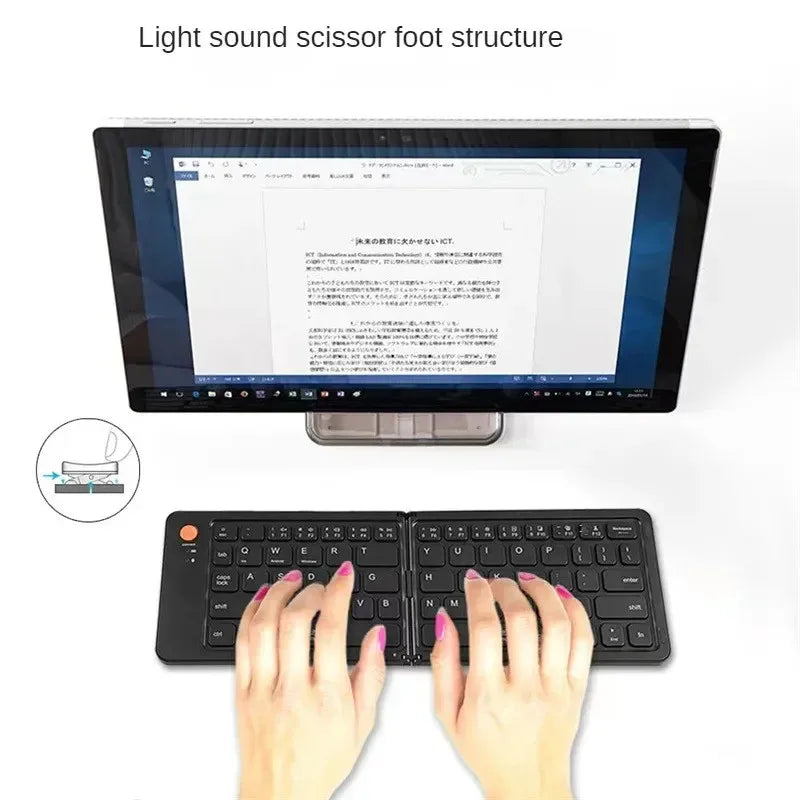 Bluetooth Keyboard Wireless Keyboard Folding Keyboard Portable Foldable Mini Keyboard For Windows Android IOS Laptop Tablet