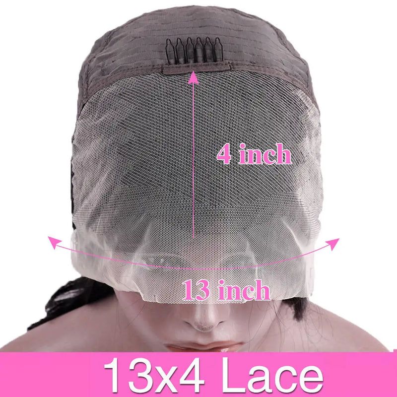 13x4 Bob Brazilian Remy Hair 220% Density Bob Wigs Straight 100% Human Hair Lace Front Wigs Pre-plucked Lace Front Wigs 14 inch