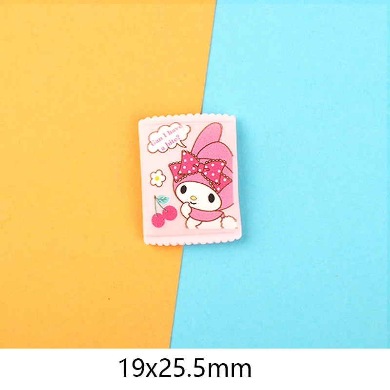 10pcs Kawaii Cartoon Mini Resin Diy Candy Figures Crafts Scrapbooking Materials Cabochons Charms Flatback Miniature Decoration