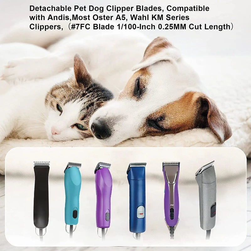 Pro Detachable Replacement Pet Dog Blade Compatible With For Andis, Oster A5, Wahl KM Series Clipper,Ceramic, Professional