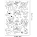 Easter Themed Silicone Clear Stamps Transparent Stamps for Birthday Valentine's Day Party Cards Making DIY Scrapbooking