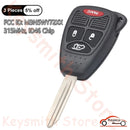KEYECU 4 Buttons 315MHz ID46 chip Remote Car Key FOB For Chrysler Pacifica Grand Caravan Town & Country M3N5WY72XX