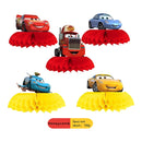 Cars Party Decoration Latex Balloon Happy Birthday Sticker Spieal Baby Shower Cupcaketopper Cake Flag Honeycomb Children