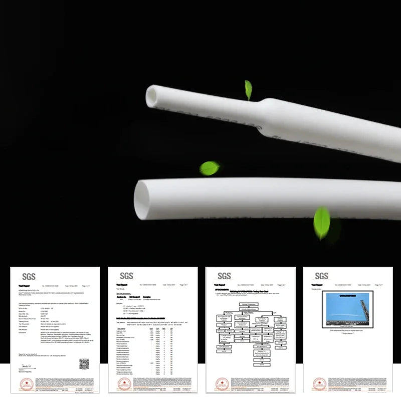 1 Meter White Dia 1 2 3 4 5 6 7 8 9 10 12 14 16 20 30 40 50 60 mm Heat Shrink Tube 2:1 Polyolefin Thermal Cable Sleeve Insulated