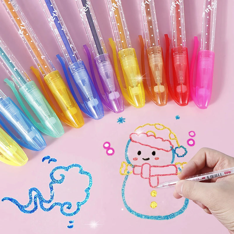 12/18/24/36/48 Pcs/Set Multi-color Erasable Gel Pen Kawaii Pens Writing Creative Drawing Tools Office School Supply Stationery