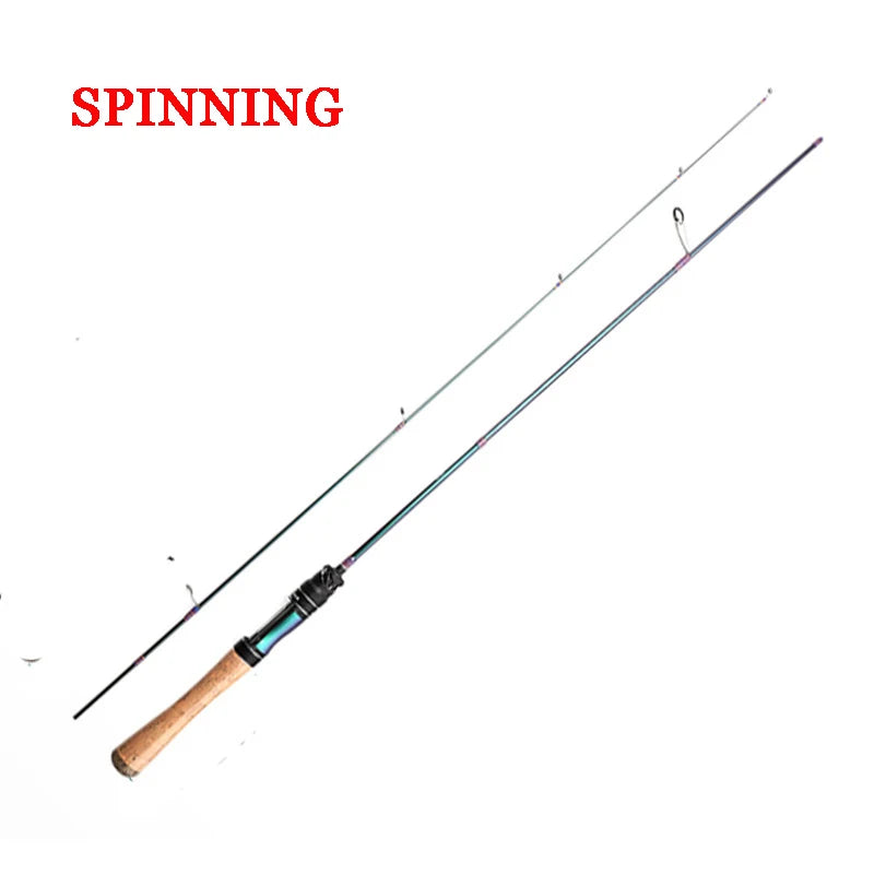 Mavllos Rancy Trout Fishing Rod with UL Solid Tip Fast,Lure 0.6-8g Ultra Light Spinning Rod Line 2-6lb for Fishing Bass Pike