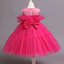 Baby Dress Girl 1st Birthday Dress For Baby Girl Dress Bowknot Princess Dresses Flower Girls Wedding Party Pink Dress