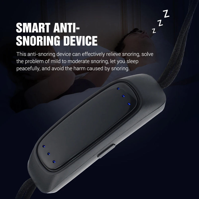 Anti-Snoring Device Smart Throat Pulse Electric Sleep Snore Prevention Gadget Smart Anti-snoring Relaxation Sleeping Aid Tool