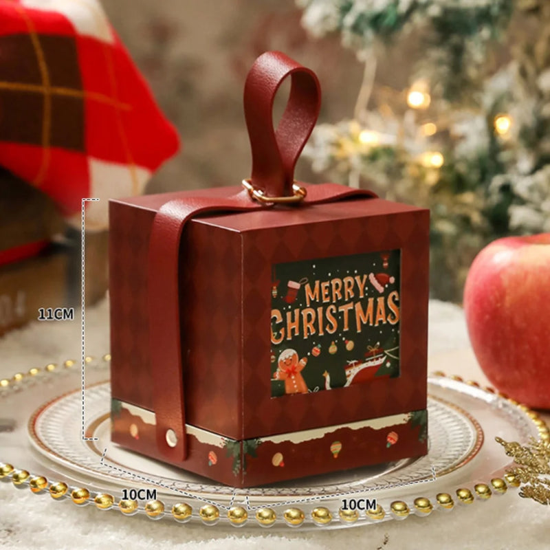 Christmas Candy Box Christmas Eve Apples Gift Packing Box Mousse Cake Dessert Box Hand-held Gift Box Christmas Decoration