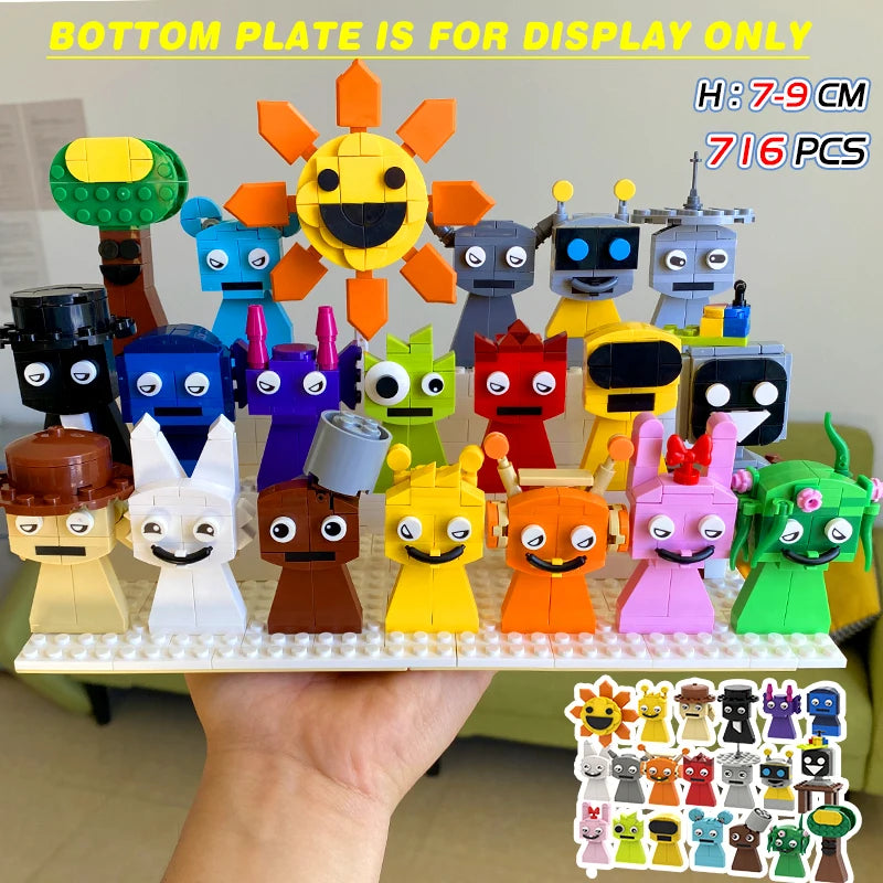 Moc Incredibox Sprunki Building Blocks Set Horror Anime Music Game Incredibox Sprunki Bricks Toy Birthday Christmas Gift for Kid