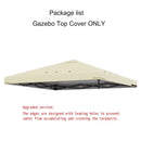 3x3m Canopy Replacement Top Canopy Cover Replacement 118"x118" Double Tiered Gazebo Covers for Yard Patio Garden Canopy Sunshade