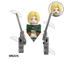 WM6165 WM6166 WM6148 Blocks Anime Bricks Dolls Action Toy Fig Building Blocks Erem Jaeger Armin Levi Mikasa Model Doll