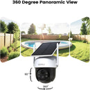 AOSU 3MP 100% Wire-Free Solar WiFi Camera 5000mAh Battery Two-way Audio Security Camera Wireless Solar Panel PTZ CCTV Camera