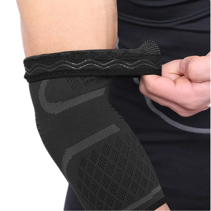 1 Piece Elbow Support Elastic Gym Fitness Nylon Protective Pad Absorb Sweat Sports Safety Basketball Game Arm Sleeve Elbow Brace