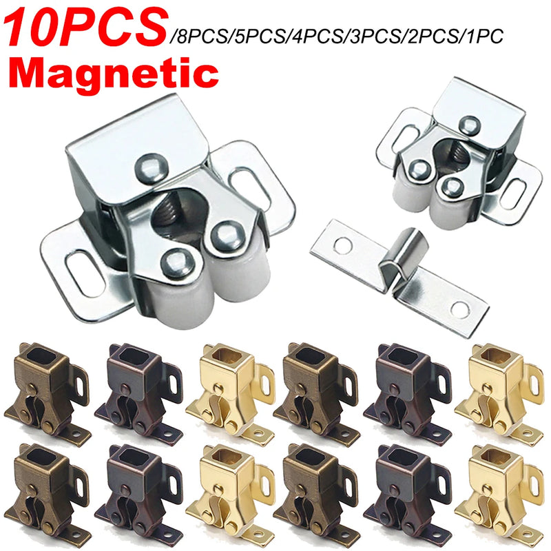 1-10PCS Magnet Cabinet Catches Door Stop Closer Stoppers Damper Buffer For Wardrobe Hardware Furniture Fittings Accessories