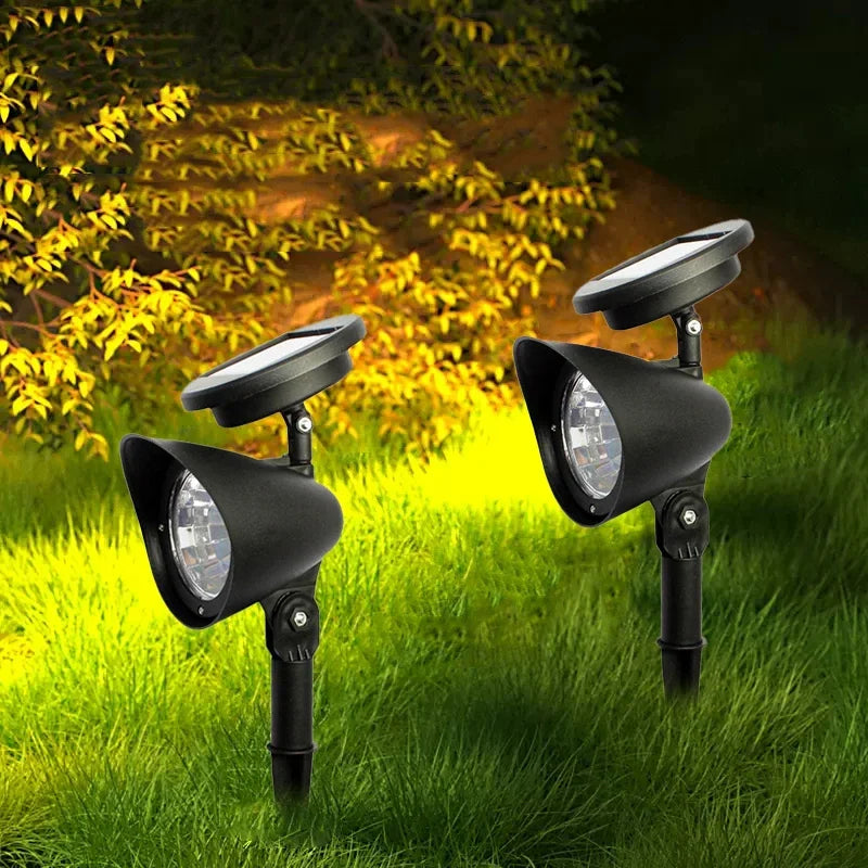 Garden LED Solar Spotlight Outdoor Lights Landscape Decoration IP65 Waterproof for Lawn Courtyard Pathway Tree Separately Lamp