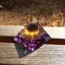 Natural Stone Crystal Orgonite Pyramid Healing Stone Chakra Reiki Home Office Decoration Gift Outdoor Garden Party Decor