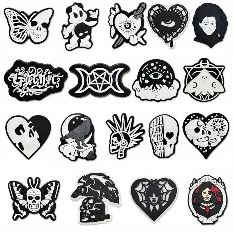 New Arrival Sales 1Pcs PVC Halloween Shoe Charms Pin for Crocs Accessories Wristband Decorations Buckle Kids Adult Party Gifts