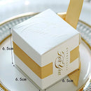Custom Logo Wedding Favors Gift Box With Ribbon Candy Boxes For Christening Baby Shower Birthday Event Party Supplies