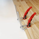 2PC Alloy Steel Upgrade Quick Ratchet Track Saw Guide Rail Clamp MFT Clamp for MFT Table and Guide Rail System Woodworking Clamp