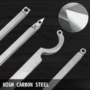 SucceBuy Wood Turning Tools 4PCS 5PCS Wood Chisel Beech Wood Handle Carbide Cutter with Wrench Lathe Carving Cutting V-Grooves