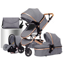 Baby Stroller 3 in 1 Easy Folding Multifunctional Stroller Travel Portable Baby Carriage Safety Seat EU Standard Free Shipping