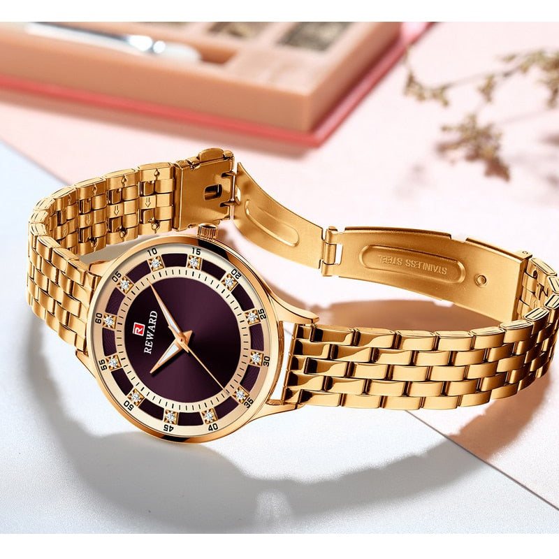 REWARD Fashion Luxury Brand Ladies Quartz Watch Casual Waterproof Women Watches Reloj Mujer 2023 Female Clock Relogio Feminino