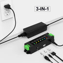 Herdio 4-Channel Bluetooth Amplifier 200W Power Output With 24V5A AC-DC Power Supply Wall Mount USB/MIC/AUX For Passive Speakers